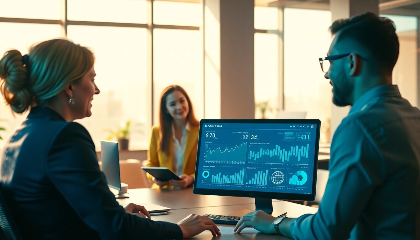 Showcasing an enterprise ai assistant enhancing productivity in a collaborative office environment.