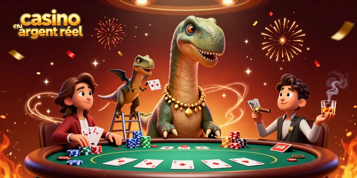 Jouez au casino en ligne argent réel avec une scène dynamique de cartes et de jetons.