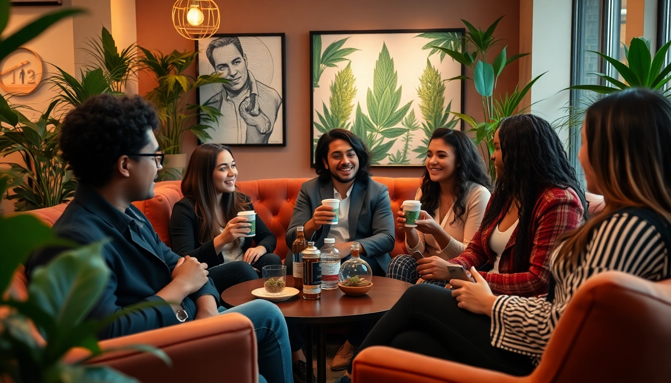 Erleben Sie die entspannte Atmosphäre eines cannabis club hamburg mit Freunden und gemütlichem Ambiente.