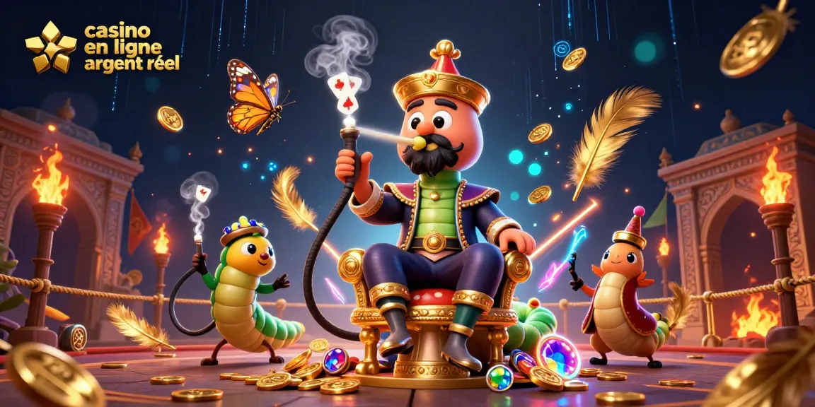 Plongez dans l'univers du casino en ligne argent réel avec une illustration captivante illustrant des éléments variés.