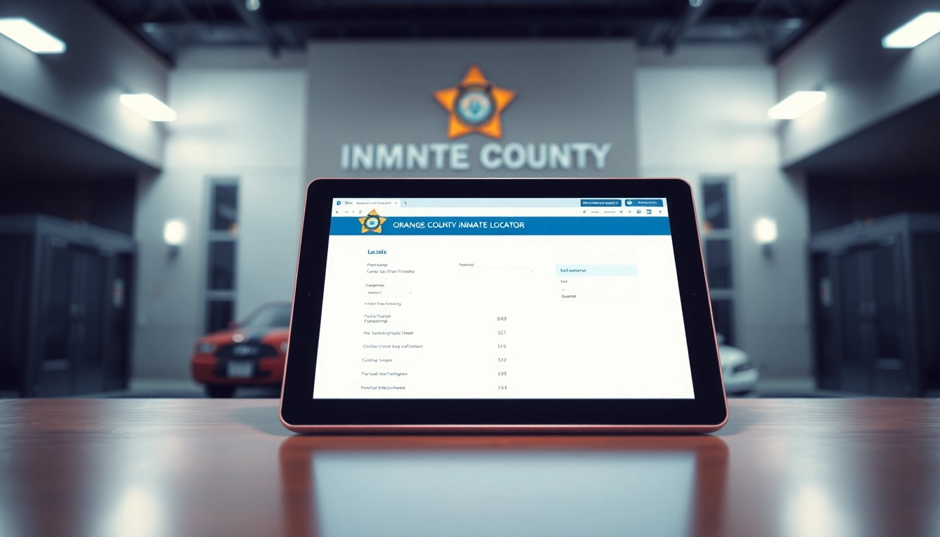 Explore the Orange County Jail Inmate Locator on a digital device in a secure environment.