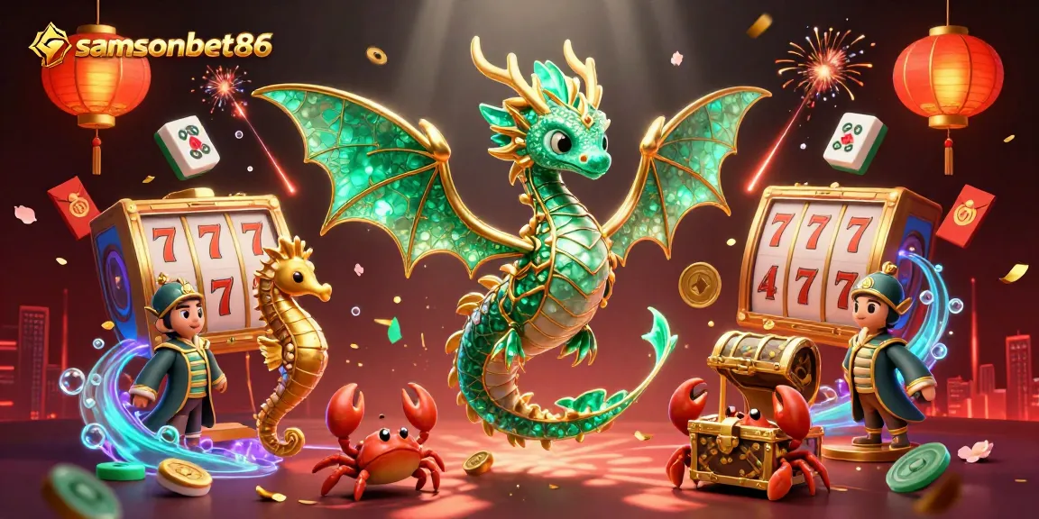 Experience the excitement with samsonbet86, as vibrant 3D dragon champions rich treasures and slots.