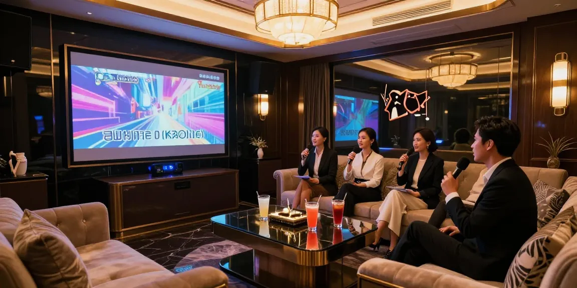 프리미엄 강남쩜오에서의 고급스러운 가라오케 파티 장면