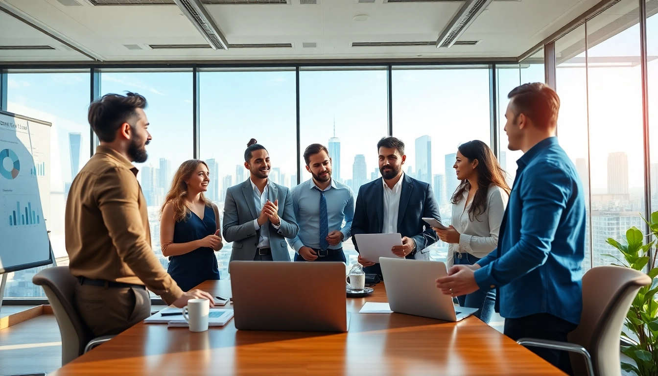 Gain business growth insights through collaborative strategy sessions in a modern office.