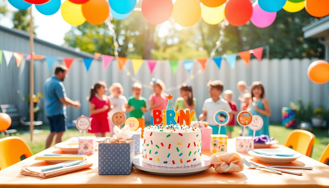 Celebrate a customizable birthday party with personalized decorations and joyful guests in a vibrant setting.