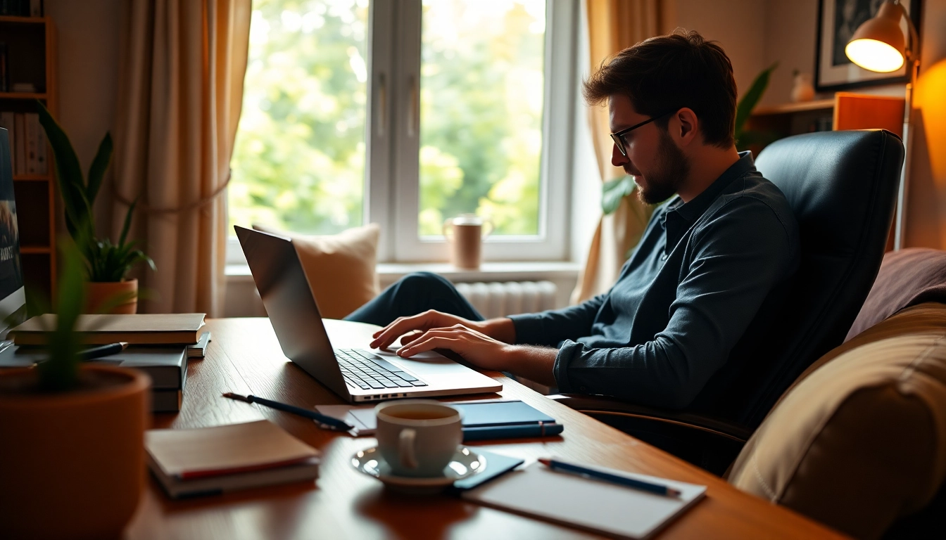 Engaging in paid surveys on https://enqueteplein.nl in a cozy home office setup.