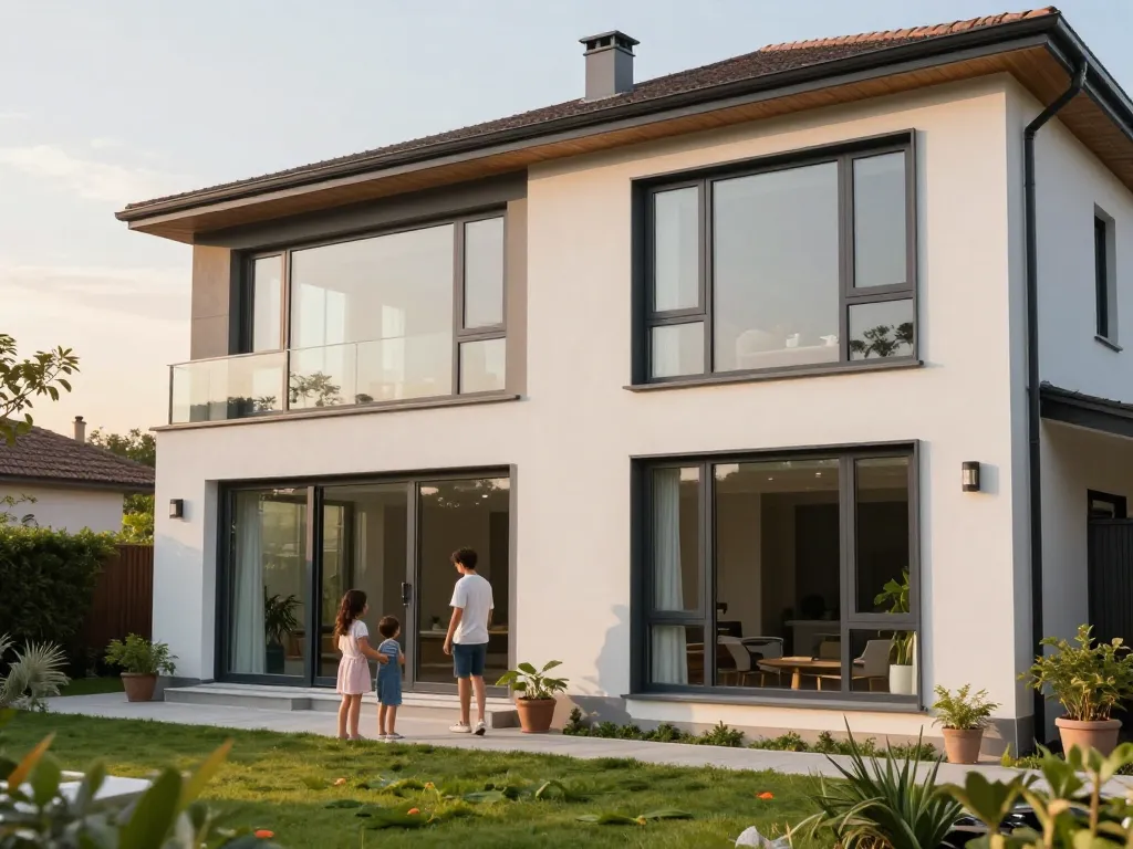 Atemberaubende Schüco-Fenster, die das moderne Wohndesign verbessern und Energieeffizienz sowie ästhetische Anziehungskraft zeigen.