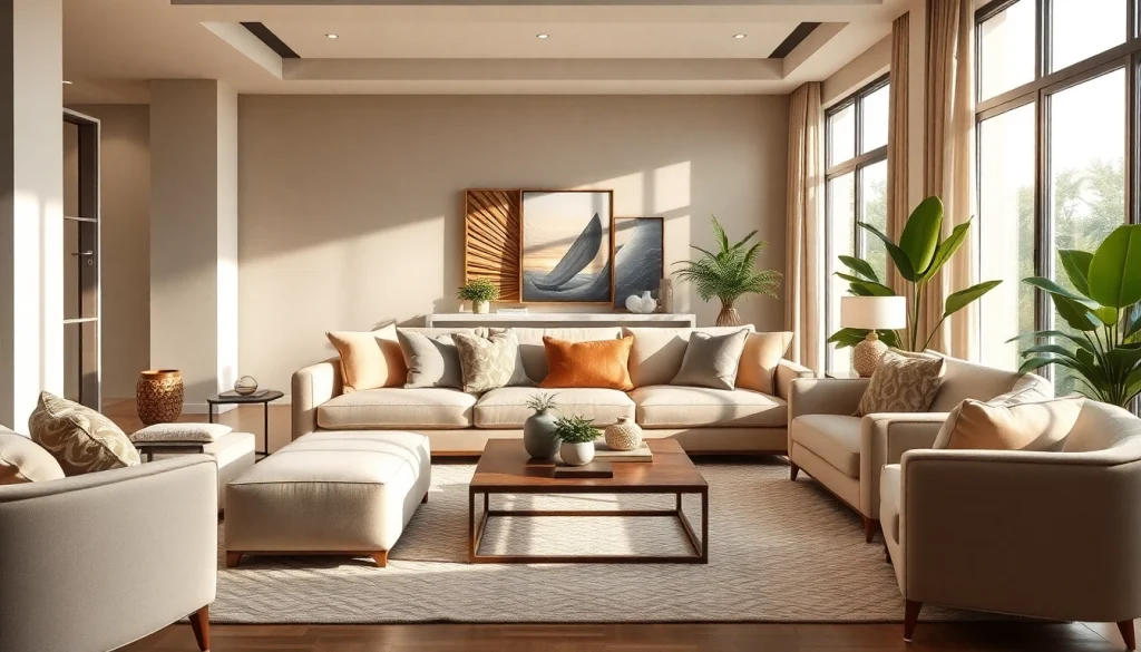 Menggambarkan profesionalisme www.oscarliving.co.id dalam desain ruang tamu dengan furnitur yang elegan dan dekorasi yang menawan.