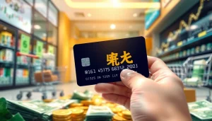 카드깡의 동작을 설명하는 현금과 신용카드를 강조한 이미지