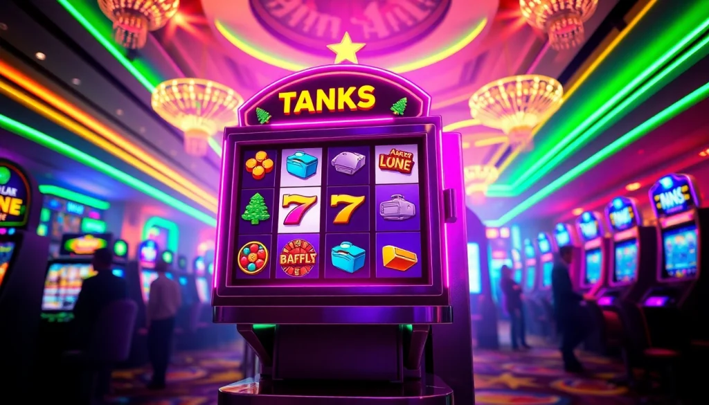 Menyaksikan keseruan bermain tank4d toto slot di mesin slot modern yang berkilau.