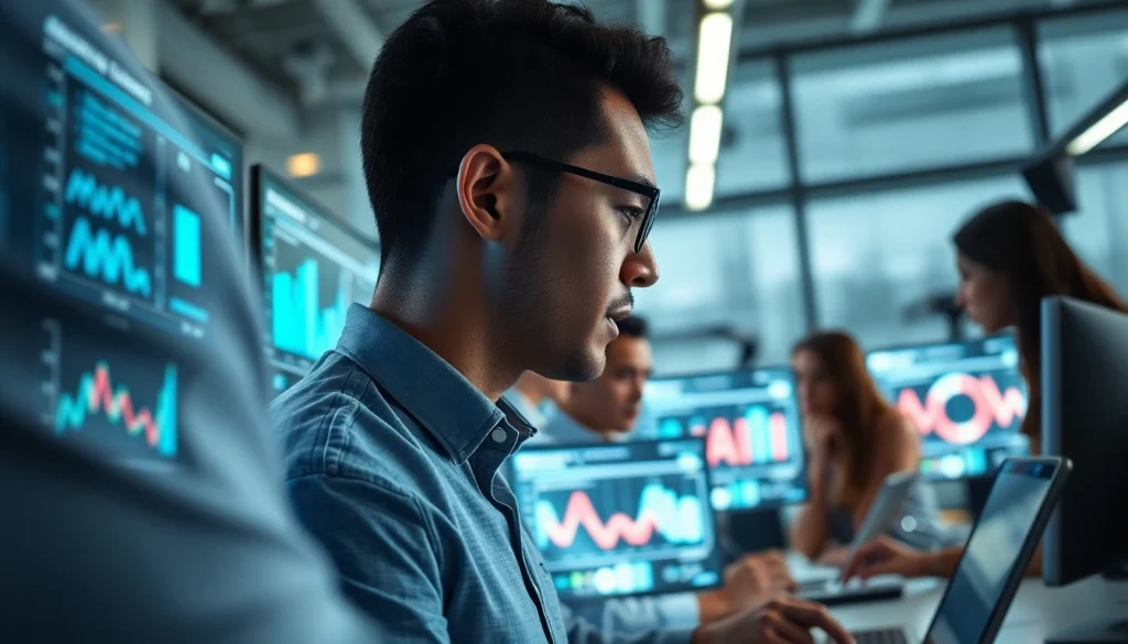 Optimize AI testing processes with https://www.benchbot.ai in a collaborative tech office environment.