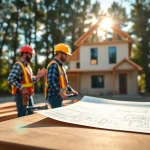 Find good builders near me on a vibrant construction site with skilled professionals.