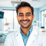 Dr. Shahram Valiani DDS demonstrates expertise in a modern dental office with advanced tools.