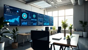 Engaging blockchain dashboard visualization representing Rocktoken.com analytics and data insights.