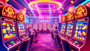 Menangkan permainan bro138 slot dengan mesin slot berwarna-warni yang energik.