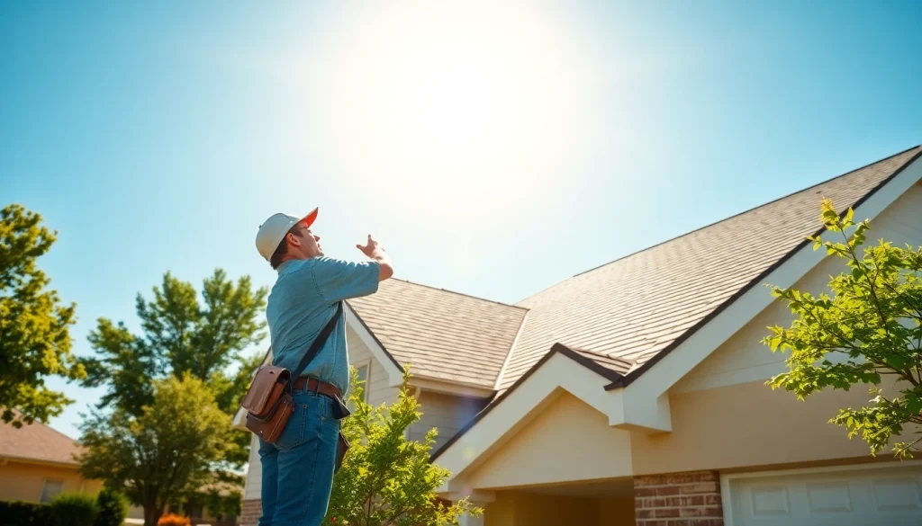 Assess Twin Shield Roofing quality with a professional contractor examining a residential roof.