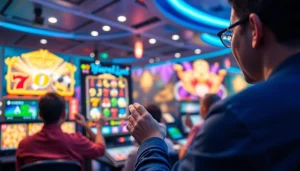 komengtoto interaksi pemain dengan antarmuka permainan digital yang ceria dan menarik