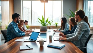 Team collaboration on digital marketing strategies at https://press.farm.