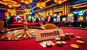 Experience mm88 excitement at a lively casino with poker tables, roulette wheels, and riveting slot machines.