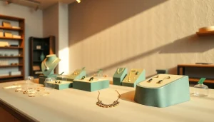 Shop elegant jewelry showcased at https://www.lyliarose.com in a contemporary setting