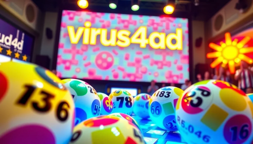 Menangkan hadiah terbesar dengan virus4d dalam suasana lotere yang ceria dan energik.