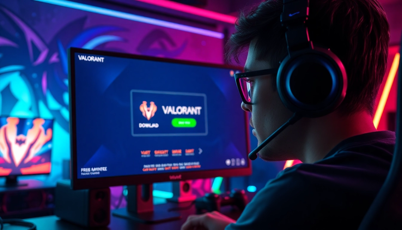 Activate your gameplay with the Valorant download displayed on a modern gaming setup.
