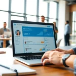 Rent LinkedIn Account services showcased by a professional working on a laptop.