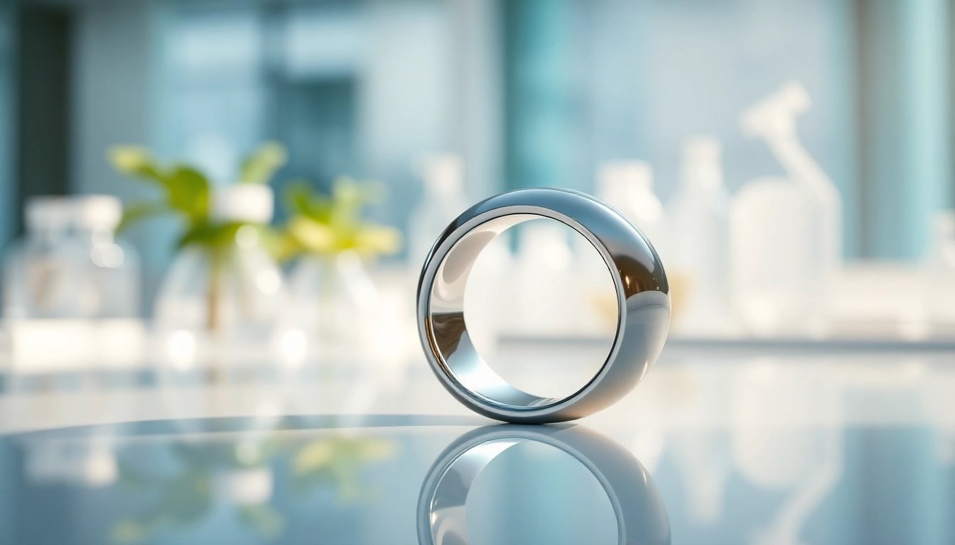 Showcasing a polished circular ring emphasizing health monitoring features and sophisticated design.