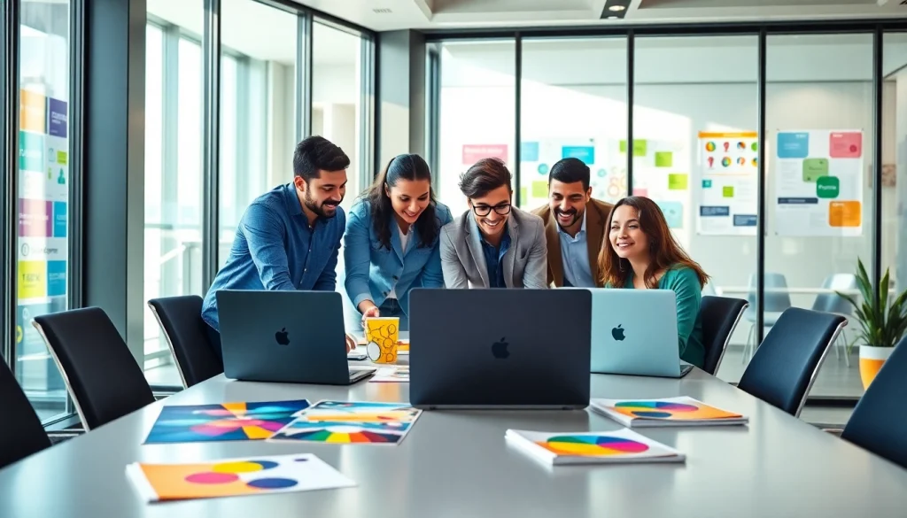 Team members collaborating in a professional Agency environment, enhancing creativity.