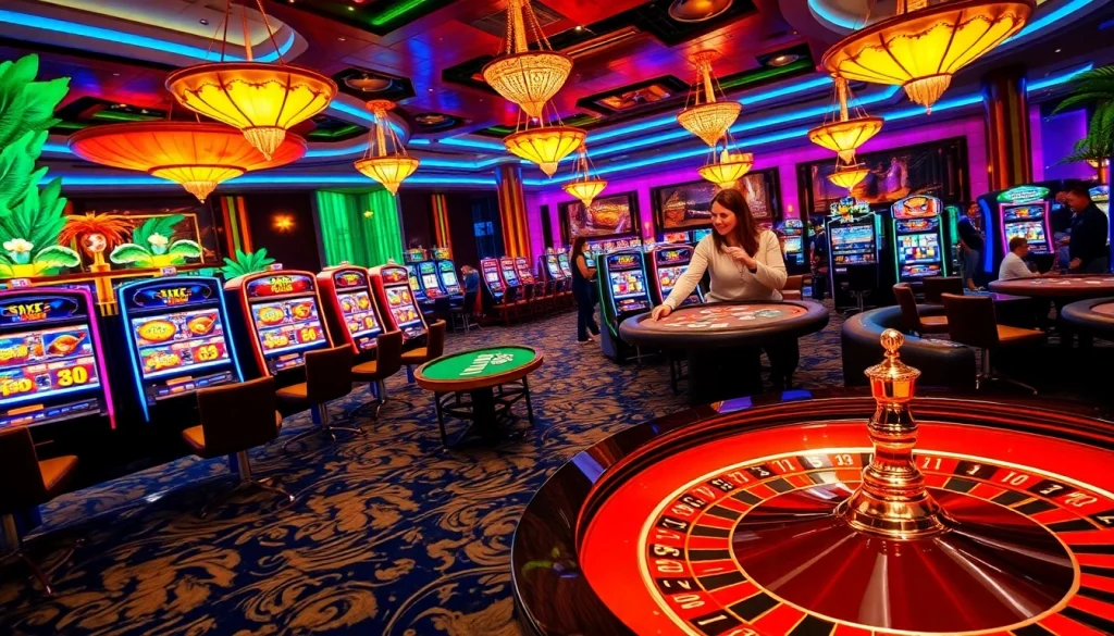 Experience the excitement of gambling at Rio casino with vibrant games and attractive players.