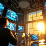 Latest UAE news highlights in a modern newsroom with journalists and digital screens.
