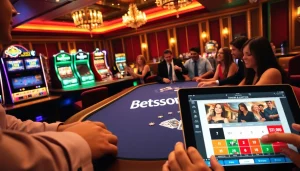 Experience the excitement of Betsson's vibrant casino atmosphere with thrilling games and stunning decor.