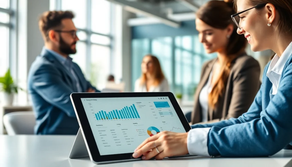 Analyze competitor pricing strategies with teamwork and data visuals in a modern office.