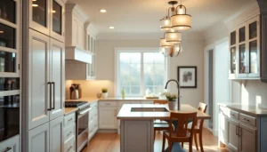 Transform your space with this stunning home renovation kitchen design highlighting modern features.