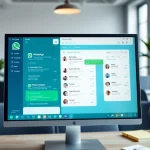 Illustration of What is a CRM for WhatsApp showcasing integrated messaging features.