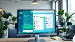 Illustration of What is a CRM for WhatsApp showcasing integrated messaging features.