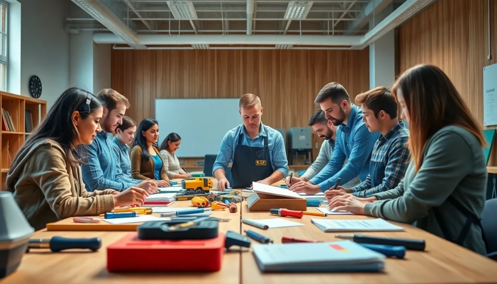 Students engaging in hands-on learning at trade schools in Hawaii, demonstrating vocational skills.
