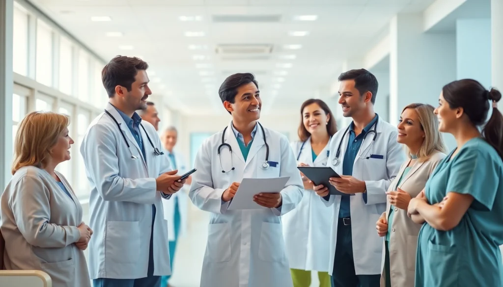 Engaging healthcare professionals at https://tweestedenziekenhuis.nl supporting patients in a modern hospital.