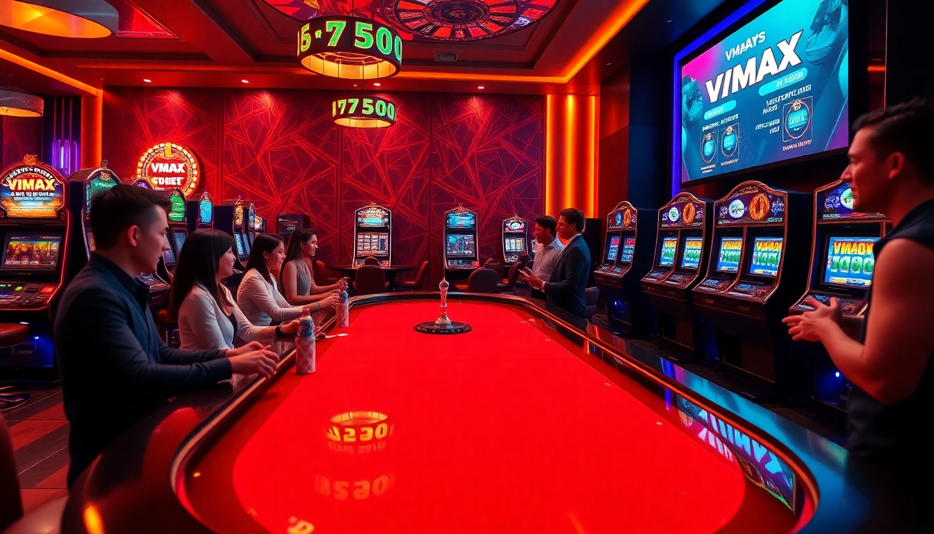 Experience the excitement of winning with the VMAX app at a luxurious casino.