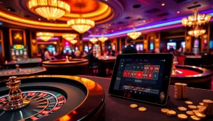 Experience the thrill of gaming at Bugatti8, with vibrant tables and excited players.