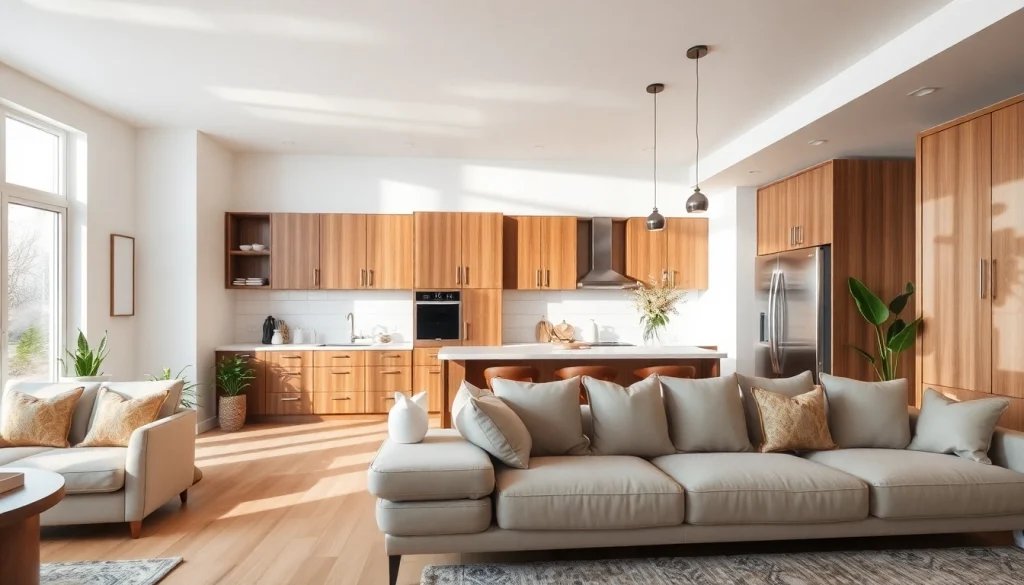 Transform your space with vibrant home renovation showcasing a modern kitchen environment.