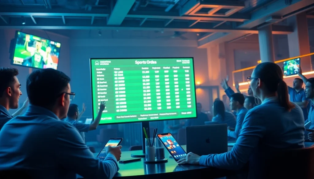 Engaging scene from https://ufabet-auto.in showcasing vibrant online betting and excited players.