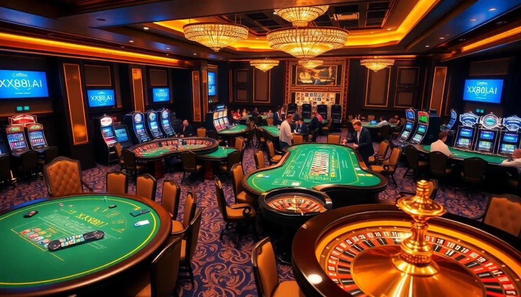 Players enjoying exciting casino gaming experiences at XX88.AI, showcasing roulette and blackjack.