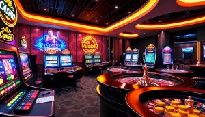 Experience thrilling gameplay at Vuabai9 casino with dynamic slot machines and elegant casino tables.