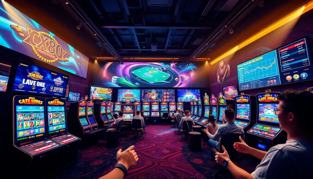 Engaging gaming atmosphere at XX88.XYZ showcasing various online casino and sports betting options.