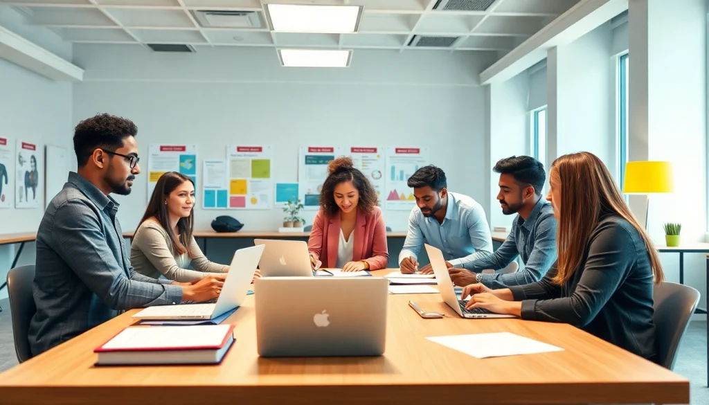 Engaged group studying together at CareerSprints.com training session.