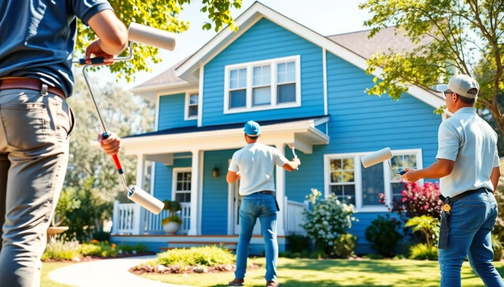 Enhance your home's exterior with affordable painting services from https://33626painters.com, featuring expert painters at work.