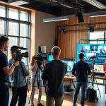 Video Production Company Phoenix team collaborating in a professional studio environment.