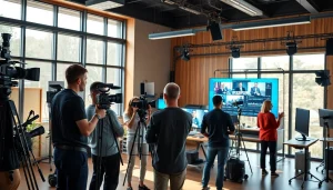 Video Production Company Phoenix team collaborating in a professional studio environment.