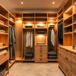 Closets designed for maximum organization and style, showcasing customized shelving and storage solutions.